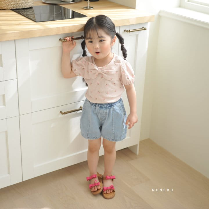 Neneru - Korean Baby Fashion - #babyboutiqueclothing - Flower Ribbon Tee - 4