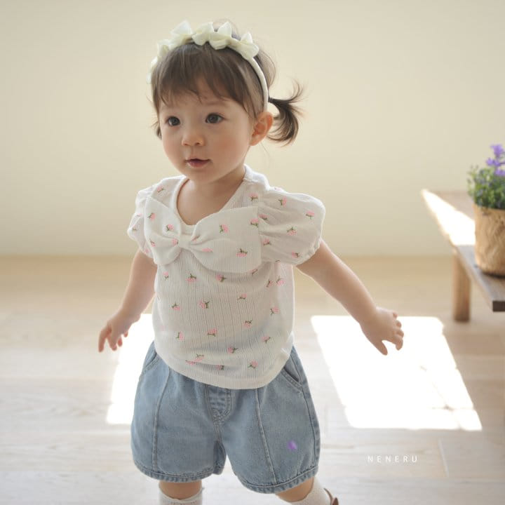Neneru - Korean Baby Fashion - #babygirlfashion - Flower Ribbon Tee - 7