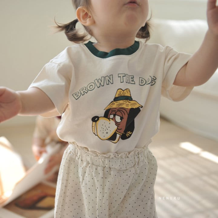Neneru - Korean Baby Fashion - #babylifestyle - Brown Dog Tee  - 5