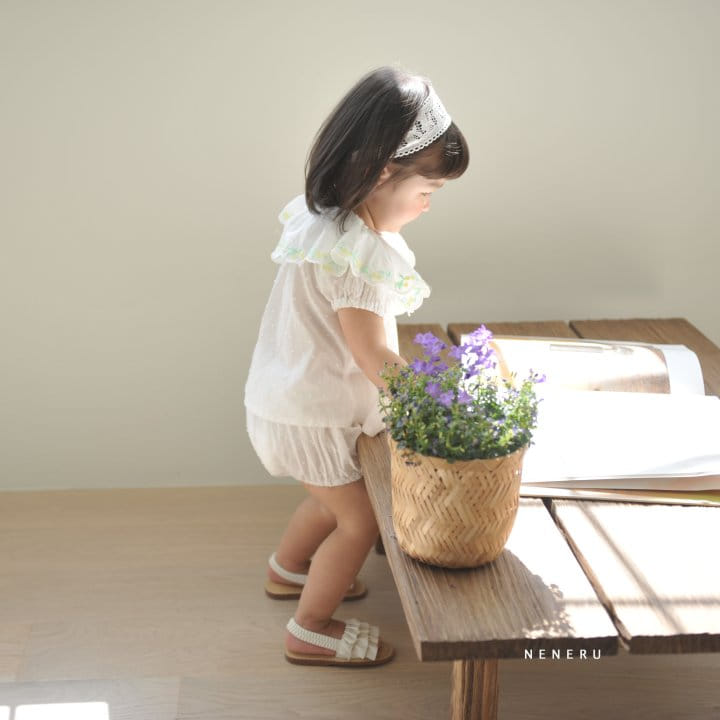 Neneru - Korean Baby Fashion - #babyootd - Bebe Bloomers Top Bottom Set - 3