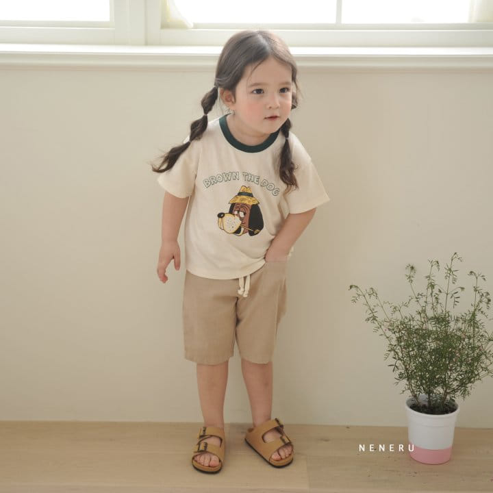 Neneru - Korean Baby Fashion - #babyoutfit - Brown Dog Tee  - 8