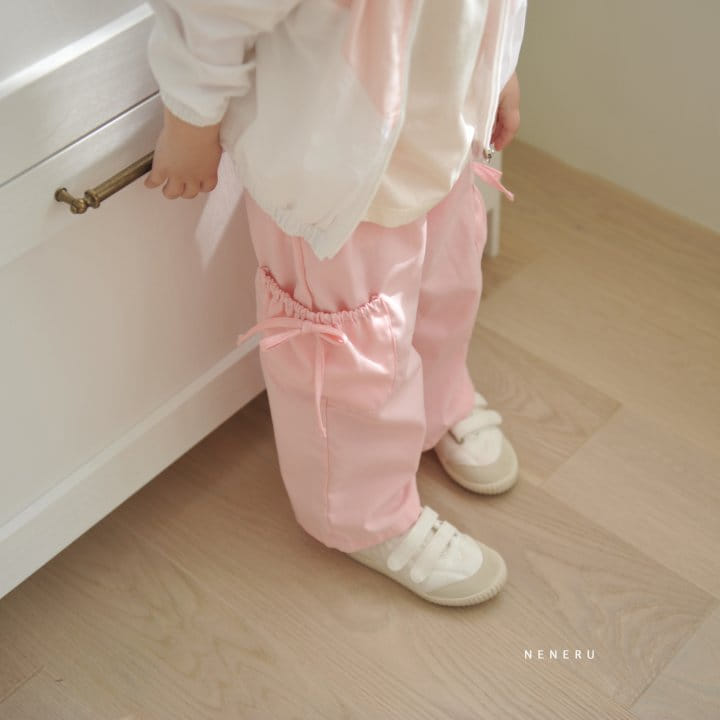Neneru - Korean Children Fashion - #fashionkids - Ribbon Cargo Pants - 2