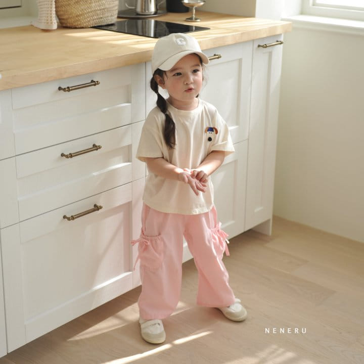 Neneru - Korean Children Fashion - #kidsshorts - Ribbon Cargo Pants - 3
