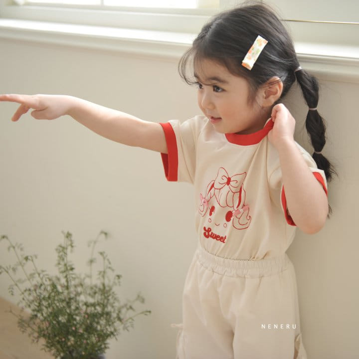 Neneru - Korean Children Fashion - #littlefashionista - Ribbon Bbi Bbi Tee - 4