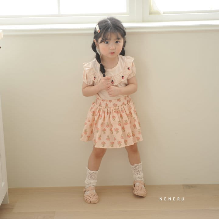 Neneru - Korean Children Fashion - #stylishchildhood - Strawberry Embroidery Tee - 8