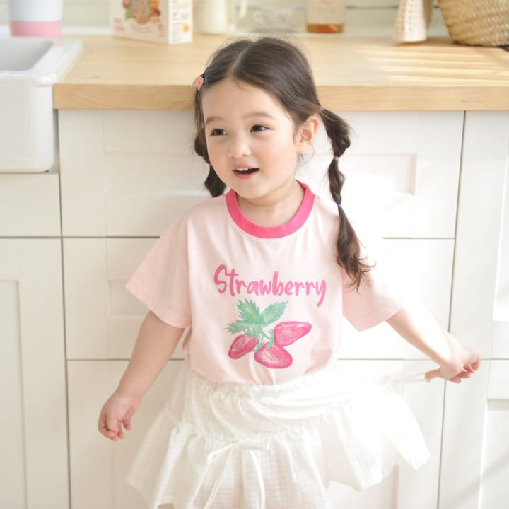 Neneru - Korean Children Fashion - #todddlerfashion - Strawberry Tee - 3