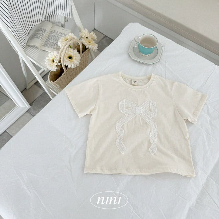 Ninibello - Korean Children Fashion - #designkidswear - Lace Ribbon Tee - 3