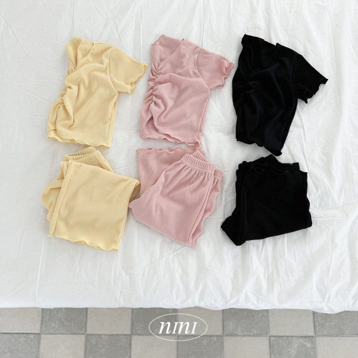 Ninibello - Korean Children Fashion - #kidsshorts - Nini Shirring Pleats Top Bottom Set - 5