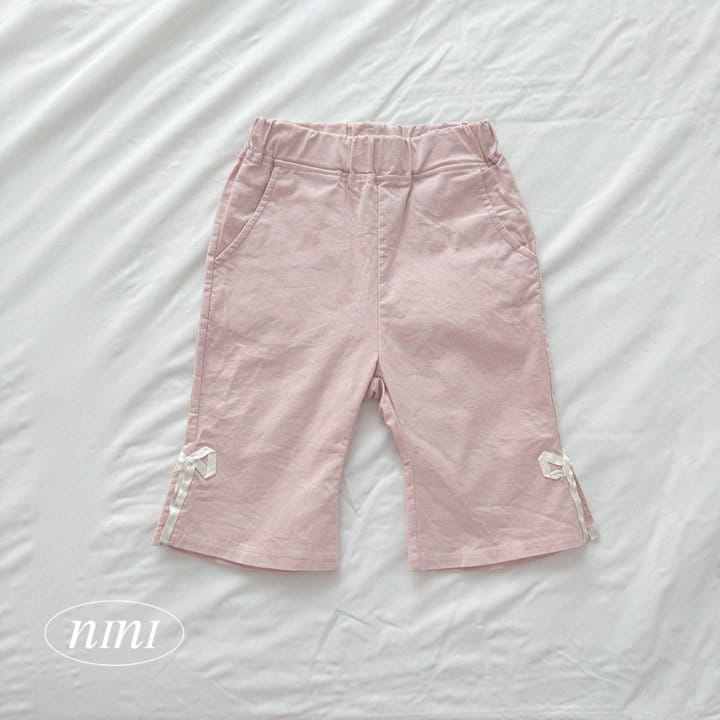 Ninibello - Korean Children Fashion - #minifashionista - Ribbon Slit Boots Cut Pants - 5