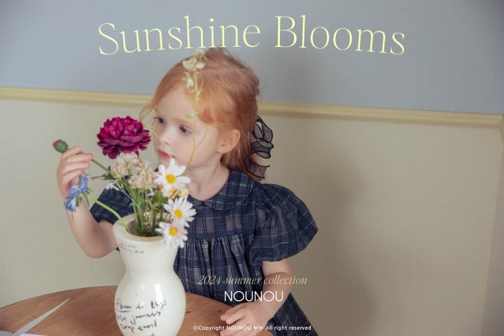 Nounou - Korean Children Fashion - #discoveringself - Check Balloon One-Piece