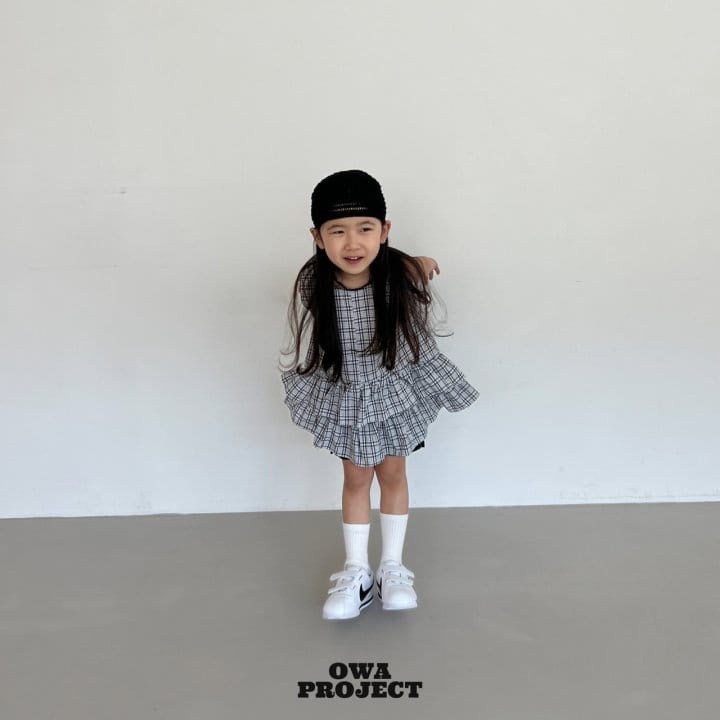 O Wa - Korean Children Fashion - #childofig - Check Kan Kan One-Piece  - 9