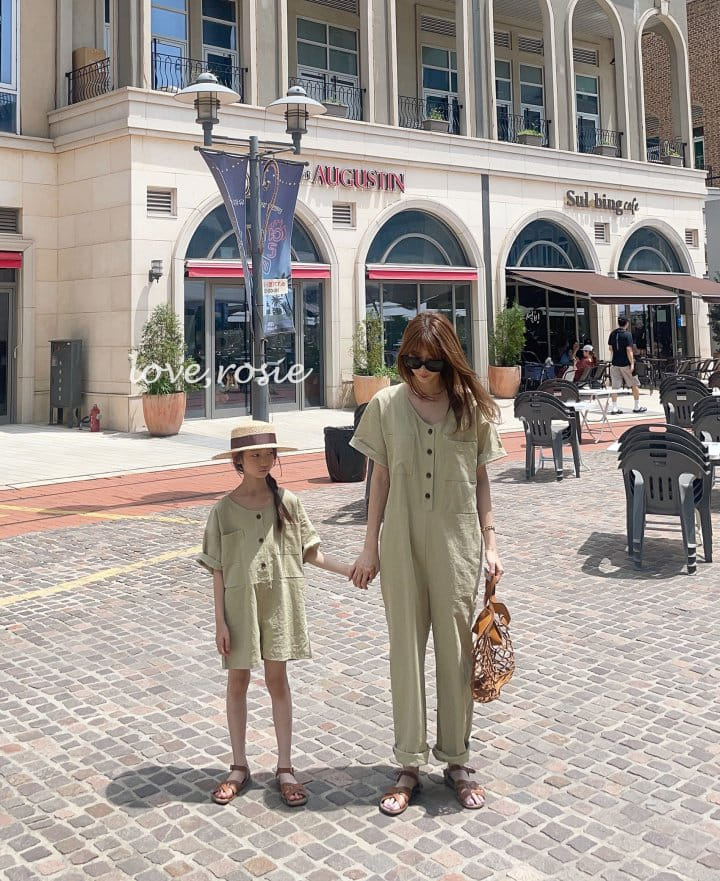 O Wa - Korean Children Fashion - #discoveringself - Nothing Linen Jumpsuit With Mom - 3