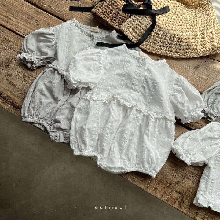 Oatmeal - Korean Baby Fashion - #babygirlfashion - Bubble Body Suit - 9