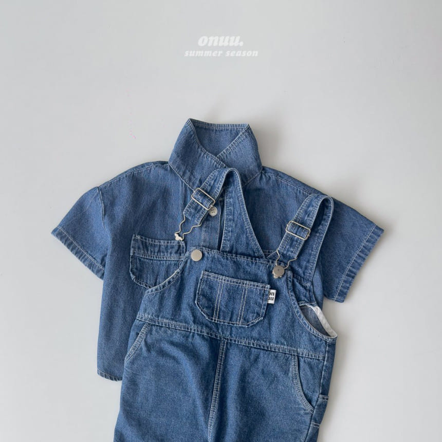 Onu - Korean Children Fashion - #designkidswear - Summer Senim Dungarees - 9