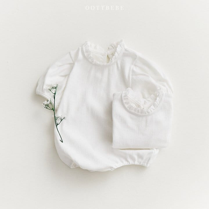 Oott Bebe - Korean Baby Fashion - #babyboutique - Eyelet Puff Body Suit - 11