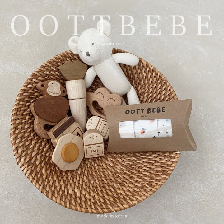 Oott Bebe - Korean Baby Fashion - #babyboutique - Newborn Pattern Socks Gift Packing - 2