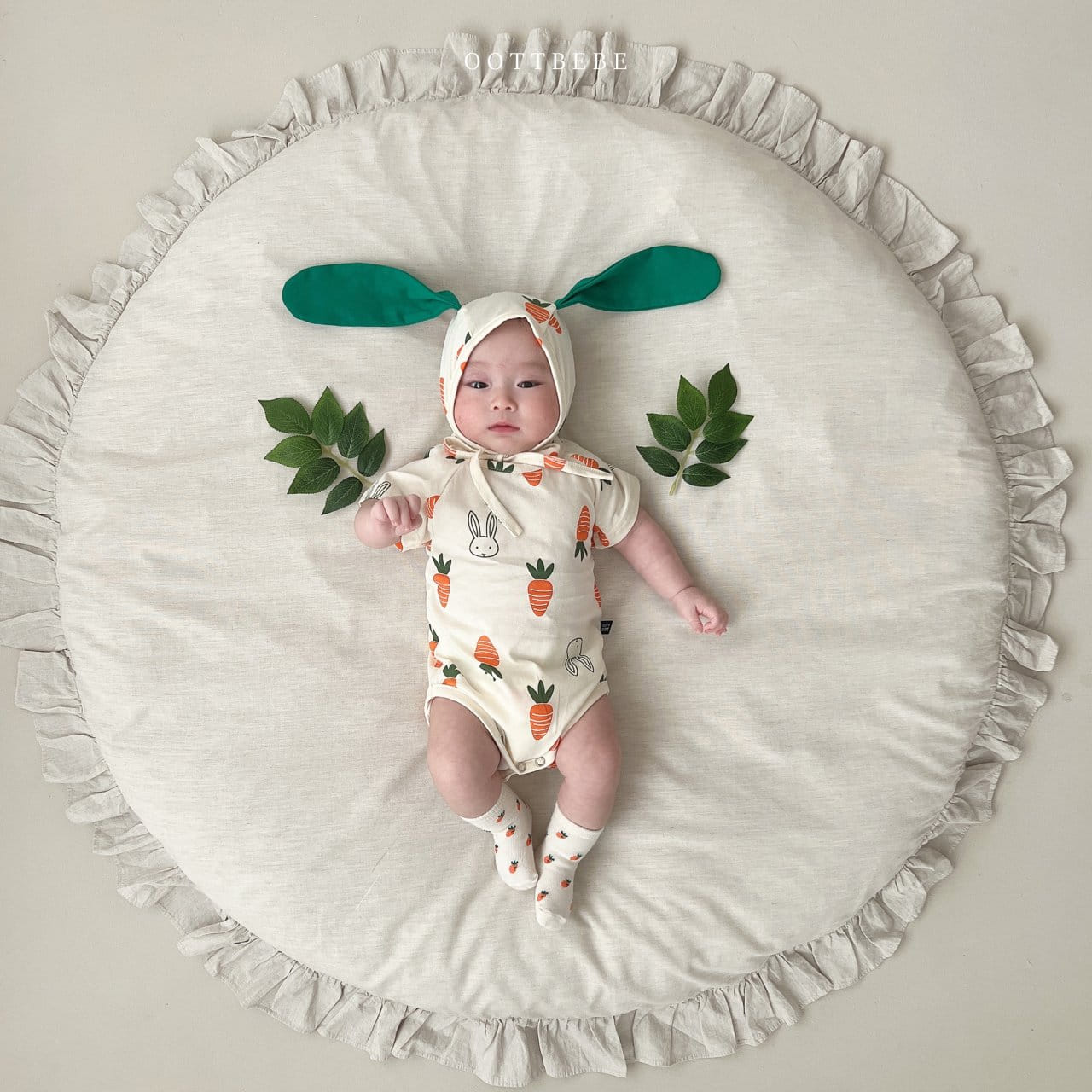 Oott Bebe - Korean Baby Fashion - #babyboutiqueclothing - Vegetable Short Sleeve Set - 6