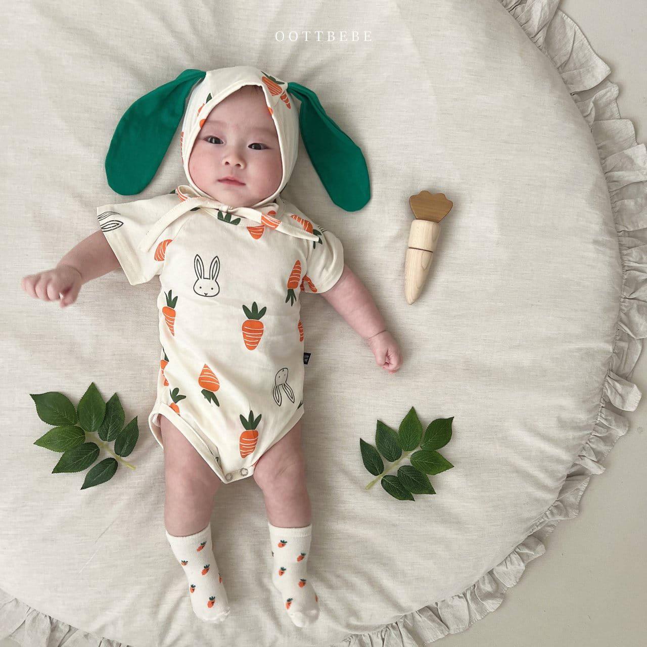 Oott Bebe - Korean Baby Fashion - #babyclothing - Vegetable Short Sleeve Set - 7