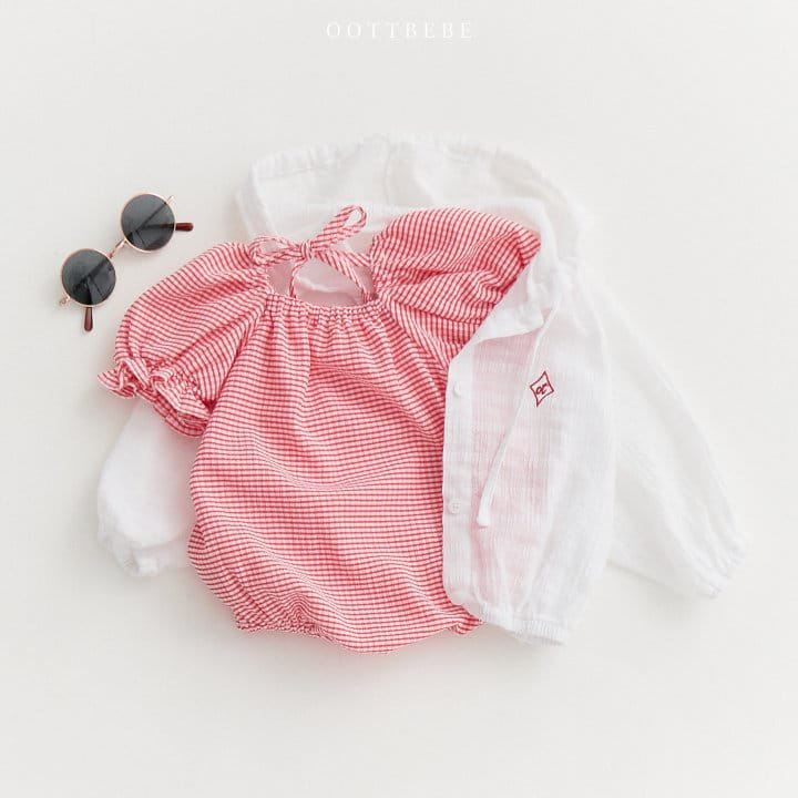 Oott Bebe - Korean Baby Fashion - #babyoninstagram - Check Yoru Body Suit - 5