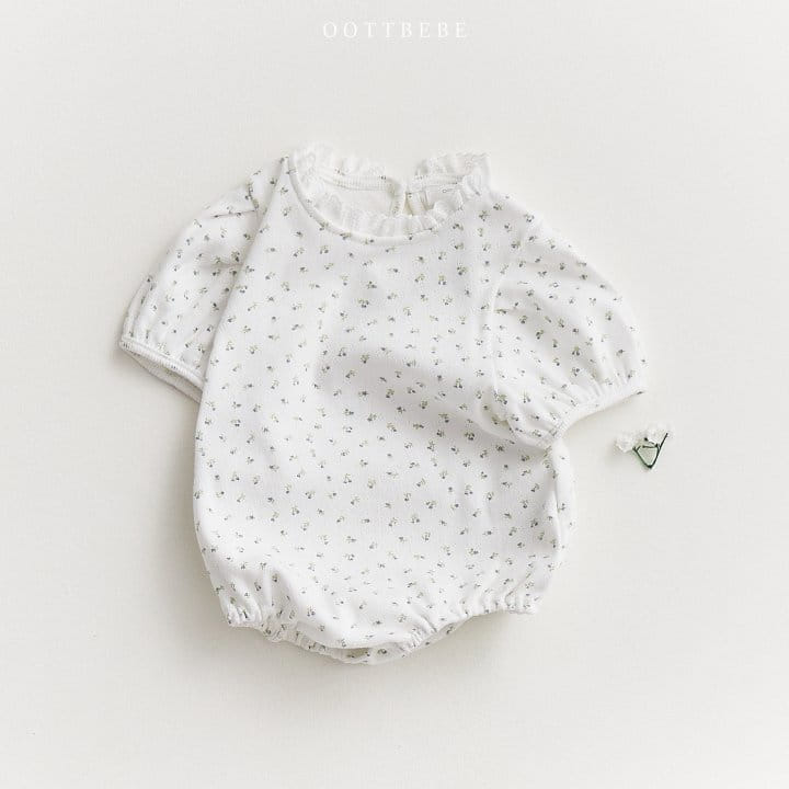 Oott Bebe - Korean Baby Fashion - #babyoninstagram - Eyelet Puff Body Suit - 3