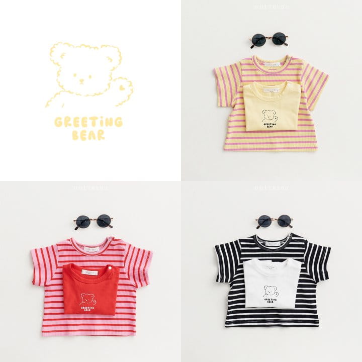 Oott Bebe - Korean Baby Fashion - #babywear - Bebe Greeting 1+1 Tee - 8