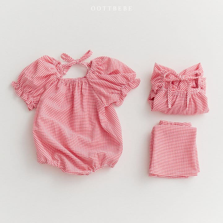 Oott Bebe - Korean Baby Fashion - #onlinebabyboutique - Check Yoru Body Suit - 10