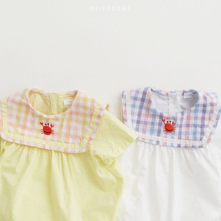 Oott Bebe - Korean Baby Fashion - #babywear - Crap Collar Body Suit - 4