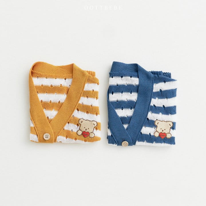 Oott Bebe - Korean Children Fashion - #stylishchildhood - Bear Knit Eyelet Vest - 4