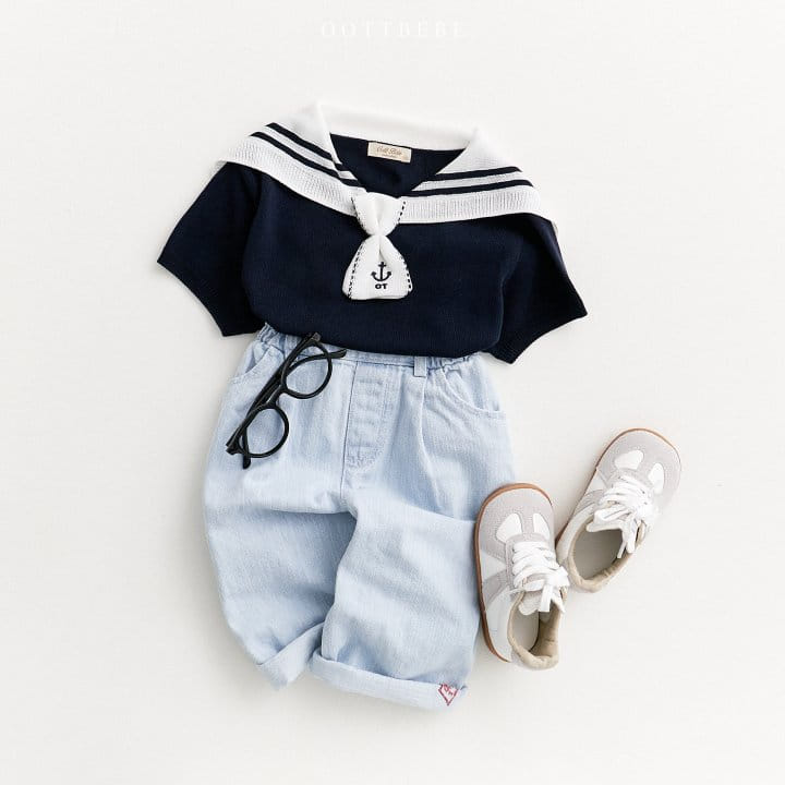 Oott Bebe - Korean Children Fashion - #childofig - Marine Sailor Knit Tee - 5