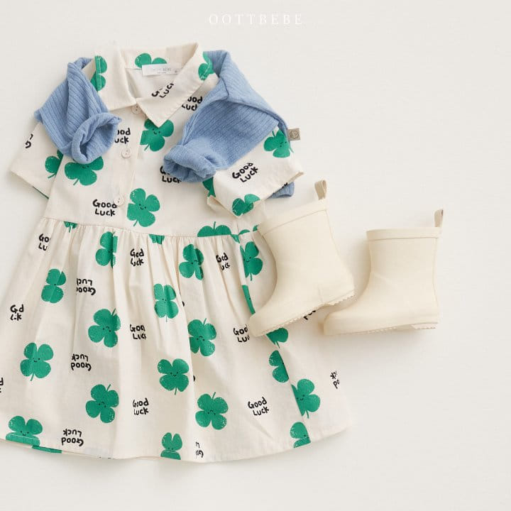 Oott Bebe - Korean Children Fashion - #childofig - Clover Collar One-Piece - 10