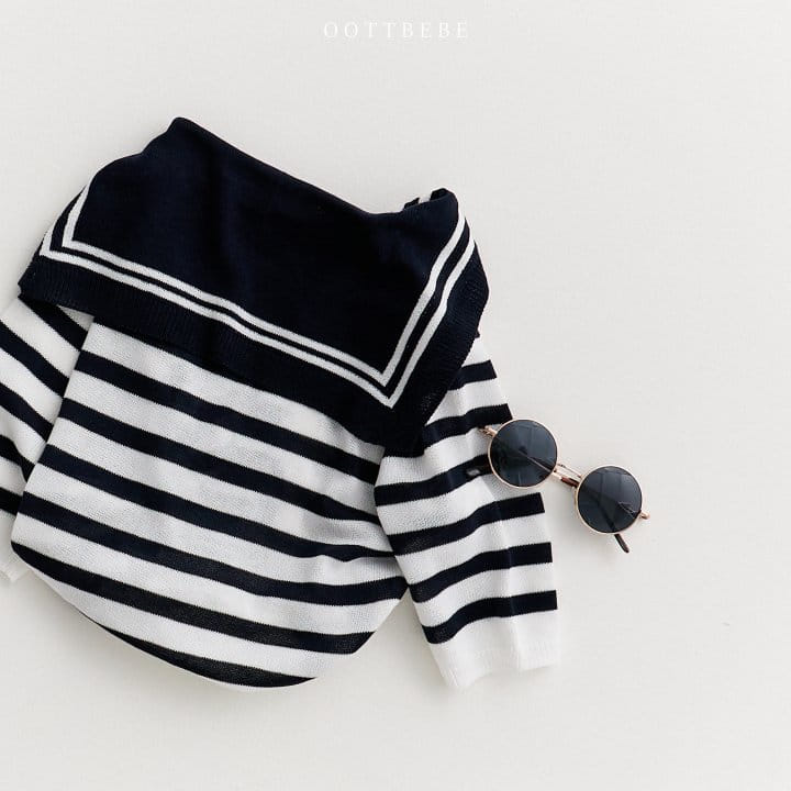 Oott Bebe - Korean Children Fashion - #childrensboutique - Summer Sailor Knit Cardigan - 7