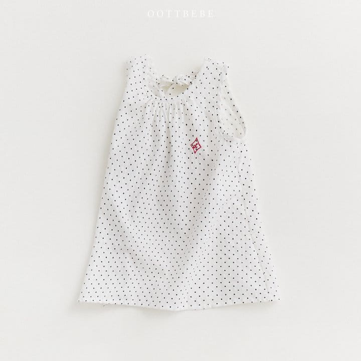 Oott Bebe - Korean Children Fashion - #childrensboutique - Shirring Sleeveless Long Blouse - 4