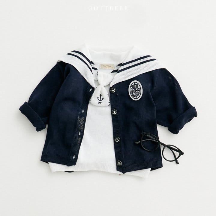 Oott Bebe - Korean Children Fashion - #designkidswear - Marine Sailor Knit Tee - 7