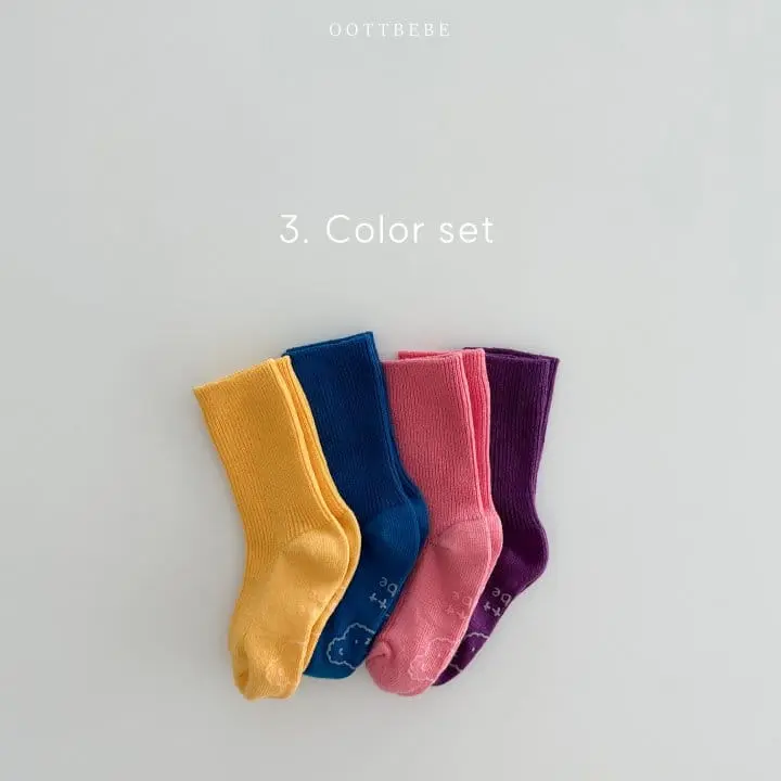 Oott Bebe - Korean Children Fashion - #discoveringself - Color Socks Set - 2