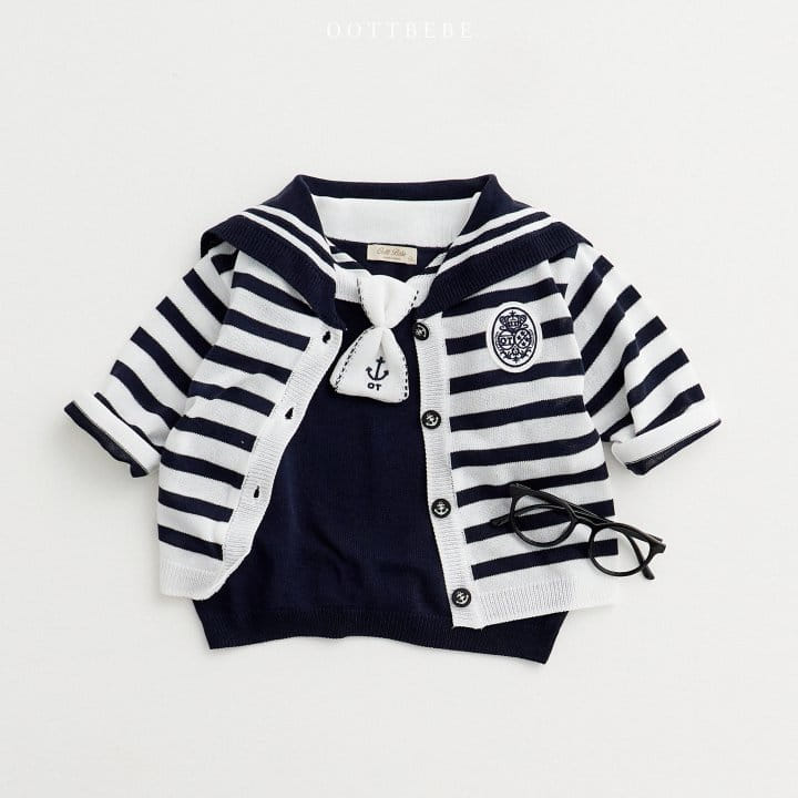 Oott Bebe - Korean Children Fashion - #discoveringself - Marine Sailor Knit Tee - 8