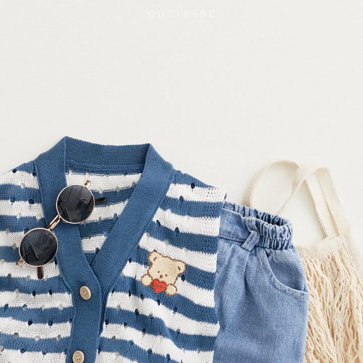 Oott Bebe - Korean Children Fashion - #fashionkids - Bear Knit Eyelet Vest - 8