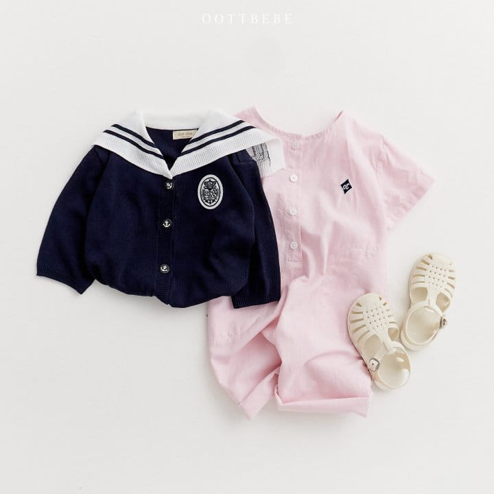 Oott Bebe - Korean Children Fashion - #fashionkids - Summer Sailor Knit Cardigan - 10