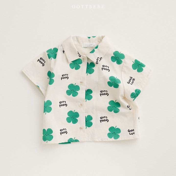 Oott Bebe - Korean Children Fashion - #kidsshorts - Clover Short Shirt - 2