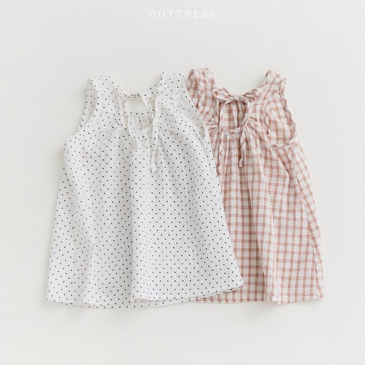 Oott Bebe - Korean Children Fashion - #kidsstore - Shirring Sleeveless Long Blouse - 8