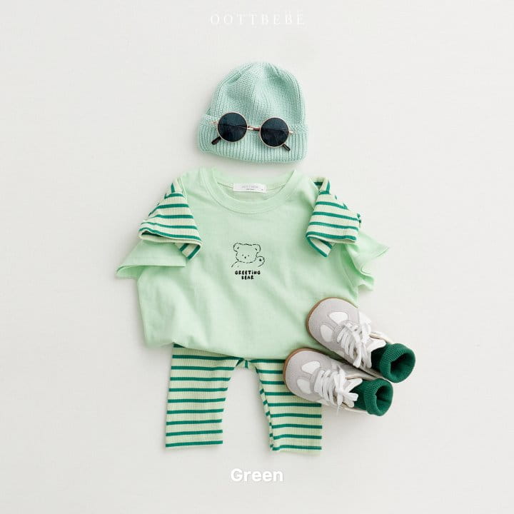 Oott Bebe - Korean Children Fashion - #kidsshorts - Greeting 1+1 Tee - 4