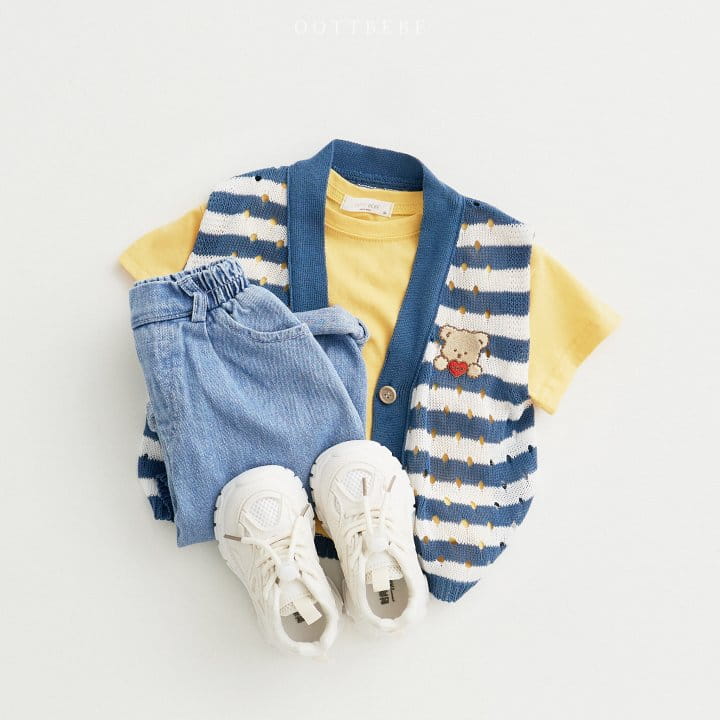 Oott Bebe - Korean Children Fashion - #kidzfashiontrend - Bear Knit Eyelet Vest - 11