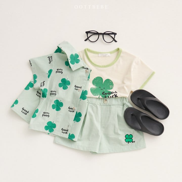 Oott Bebe - Korean Children Fashion - #minifashionista - Clover Short Shirt - 8