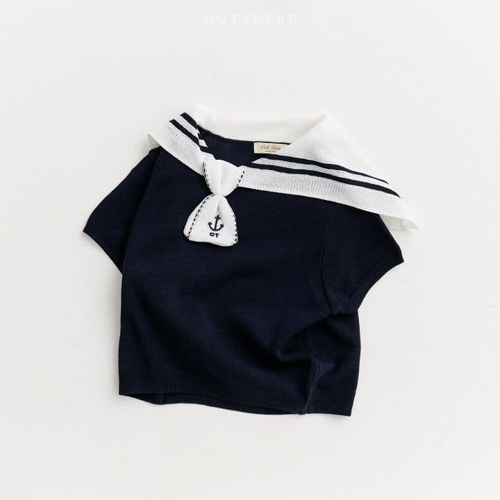 Oott Bebe - Korean Children Fashion - #prettylittlegirls - Marine Sailor Knit Tee - 3