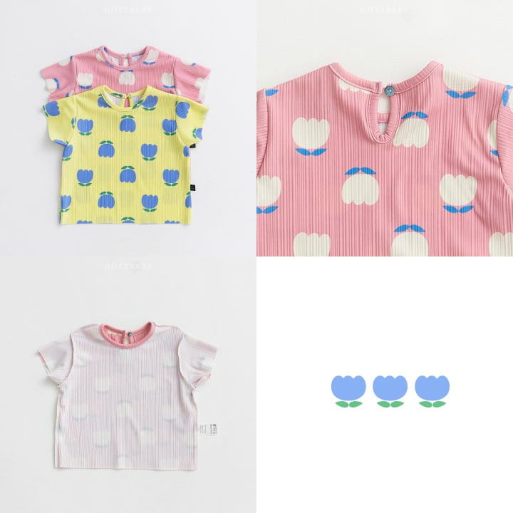 Oott Bebe - Korean Children Fashion - #stylishchildhood - Tulip Pleats Top Bottom Set - 10