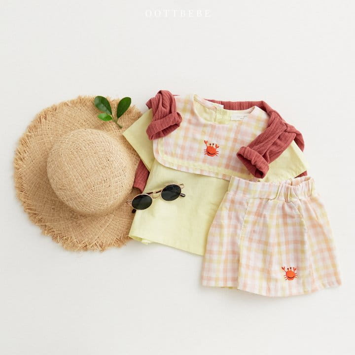 Oott Bebe - Korean Children Fashion - #toddlerclothing - Crap Collar Top Bottom Set - 7