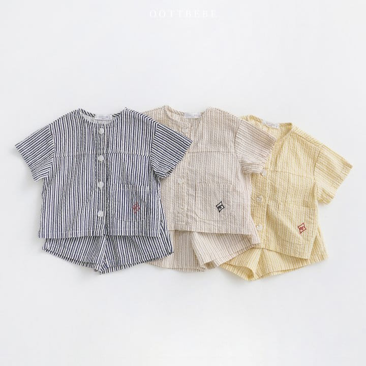 Oott Bebe - Korean Children Fashion - #toddlerclothing - Muse Jijimi Top Bottom Set