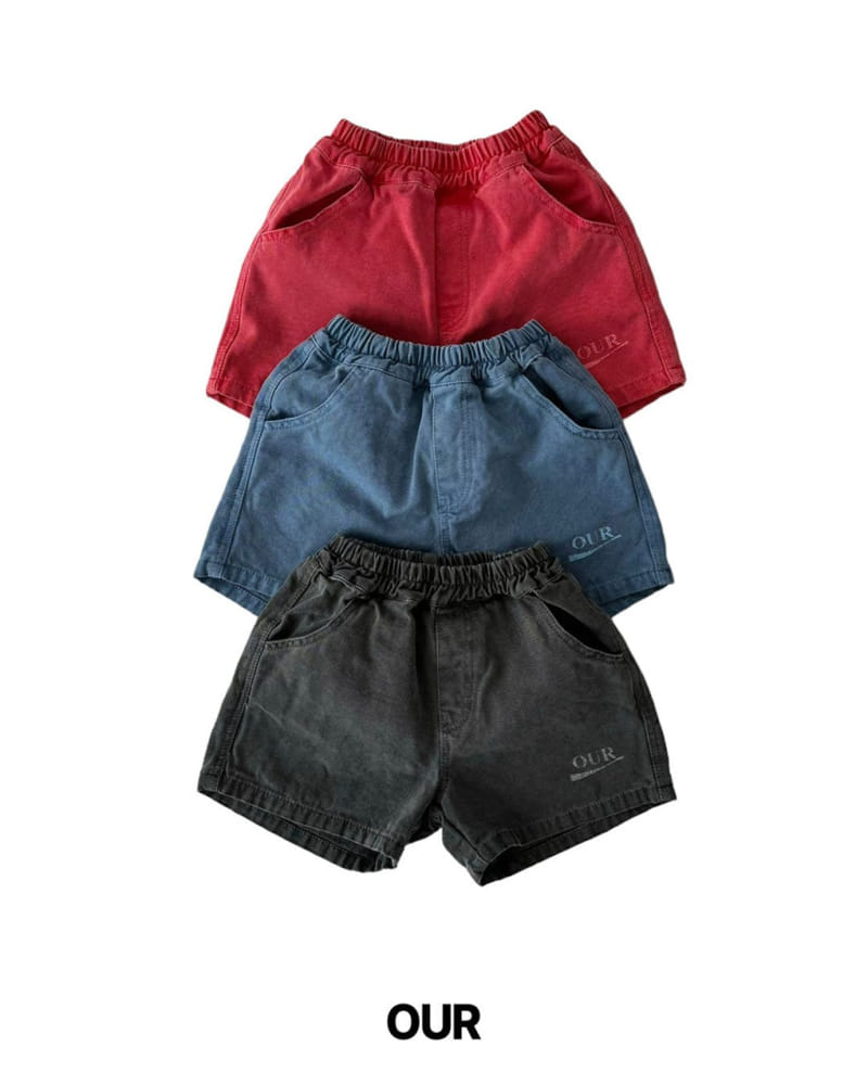 Our - Korean Children Fashion - #todddlerfashion - Logo Piece-Dyed Shorts - 2