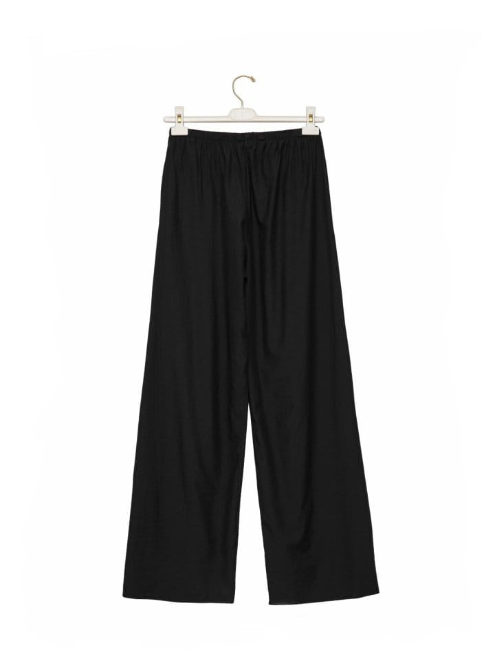 Paper Moon - Korean Women Fashion - #momslook - Banded Cozy Wide Trousers - 11