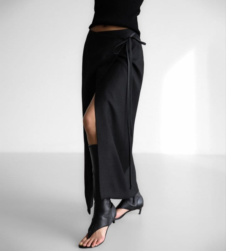 Paper Moon - Korean Women Fashion - #womensfashion - L Wrap Pencil Maxi Skirt - 4