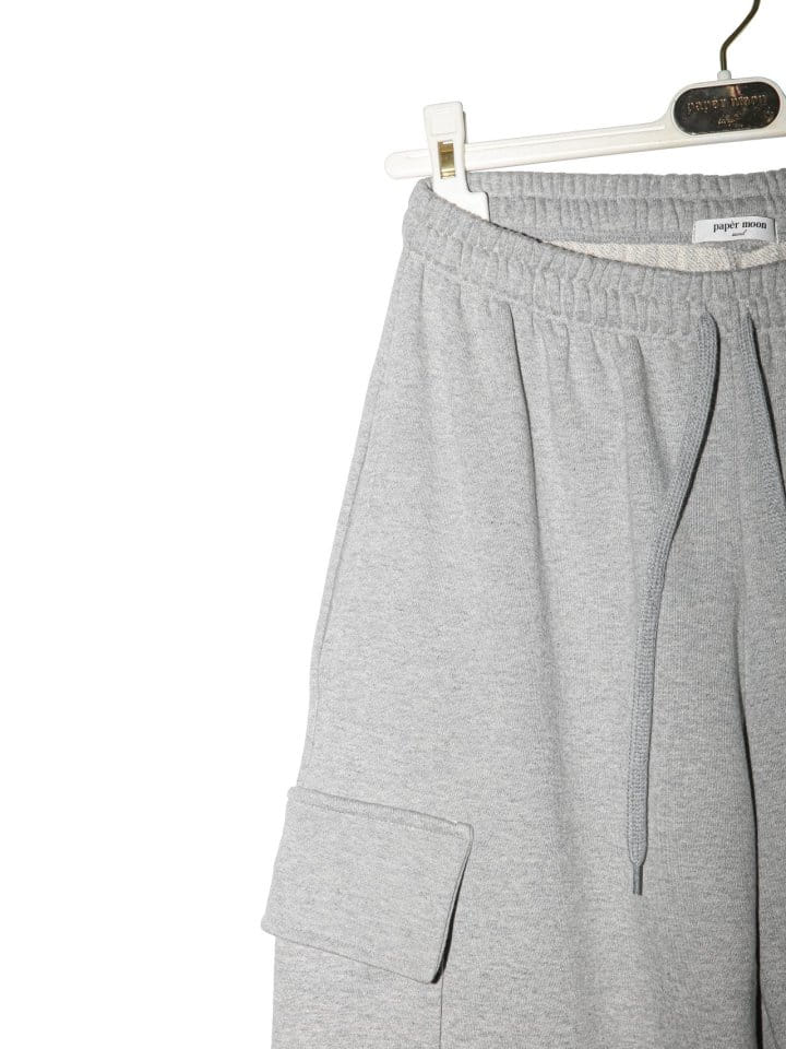 Paper Moon - Korean Women Fashion - #momslook - Cargo Pocket Wide Sweat Pants - 10